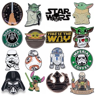 Yoda Enamel Pin Cute Wars Baby Badge LT848 Lapel Star