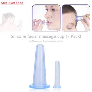 Cupping Cans Face 2pcs Cup Vacuum Massage for Silicone