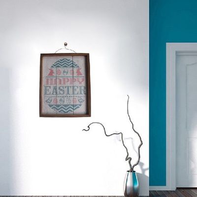 Happy Easter Rabbit Hanger Ornaments Wooden Hanging Wall Doo