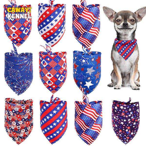 CAWAYI KENNEL 2 Pcsset Dog Scarf Triangular Bandage Puppy