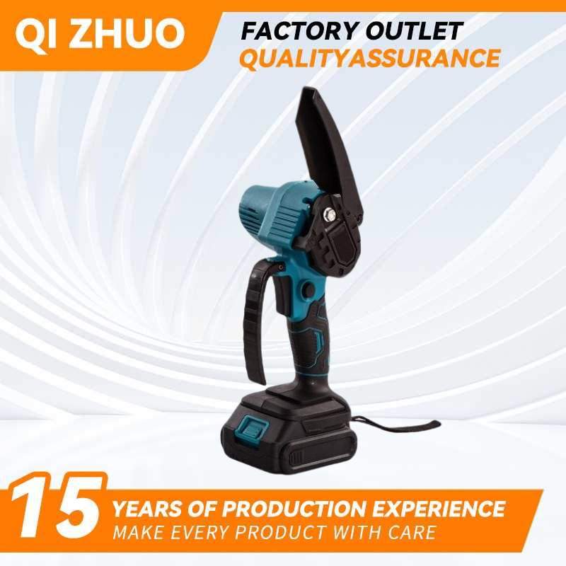 充电式锂木工迷你电锯锂电锯家用单手锯户外伐木电动锯无线手