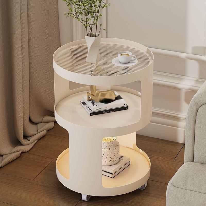 创意沙发边几可移动客厅家用现代小型床边柜奶油风迷你小桌子推车