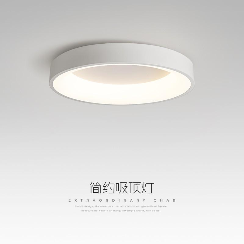 卧室灯led吸顶灯北欧极简创意圆形白色书房灯简约现代房间赵之孙