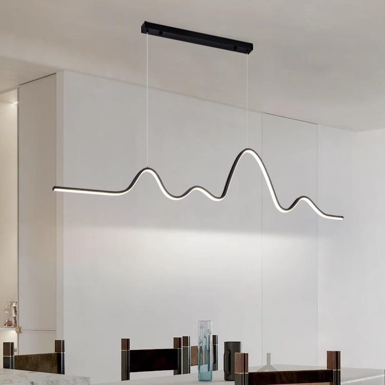 极简餐厅灯吊灯现代简约餐桌吧台灯轻奢长条一字设计师2025年新款