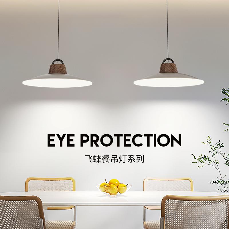 2025新款简约餐厅复古风渔夫帽吊灯中古风创意吧台饭厅设计师款