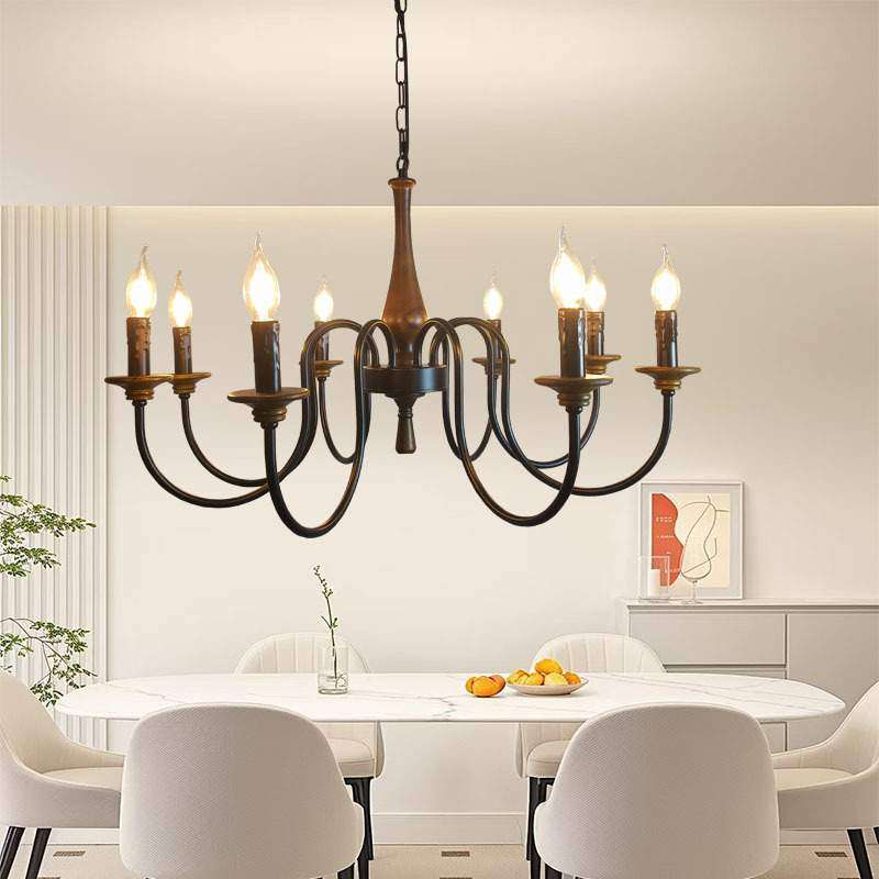 法式复古客厅吊灯中古风大厅主灯美式实木胡桃木卧室餐厅灯蜡烛灯,畜牧/养殖物资,畜牧/养殖器械,淘宝优惠券,粉丝福利购,淘宝优惠卷