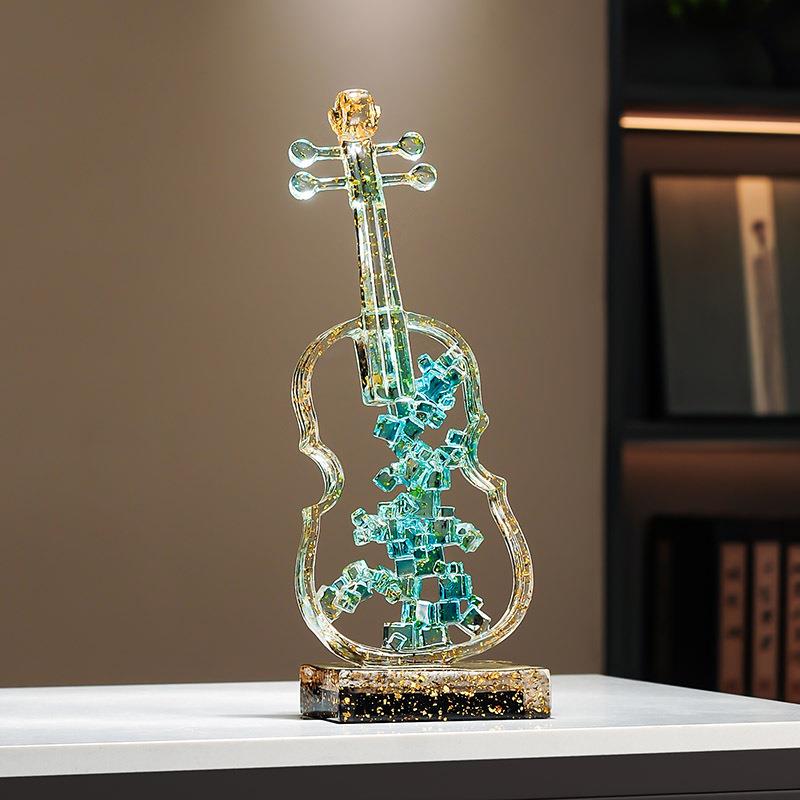 轻奢小提琴艺术摆件客厅入户玄关电视柜酒柜高级感装饰工艺品