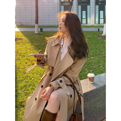 风衣外套女春秋2025年新款流行中长款小个子英伦风高级感气质大衣