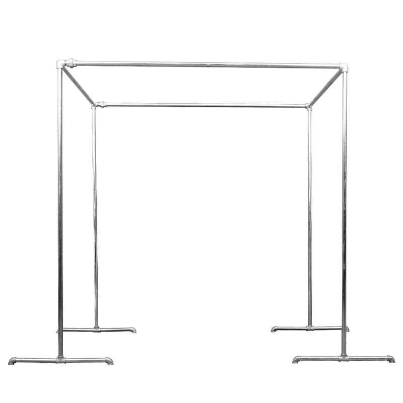 镀锌不锈钢管大晾衣架落地户w外防风晒被子架室外双杆升降水管衣