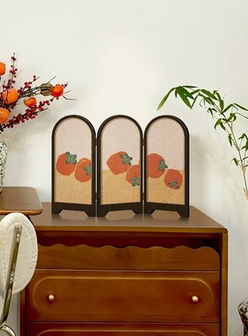 小清新绿色飞燕桌k面客厅屏风摆件画法式餐厅餐边柜斗柜装饰品摆