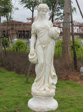 客厅装饰品家居人物雕塑酒店大堂C迎宾艺术品摆件花园庭院欧式雕