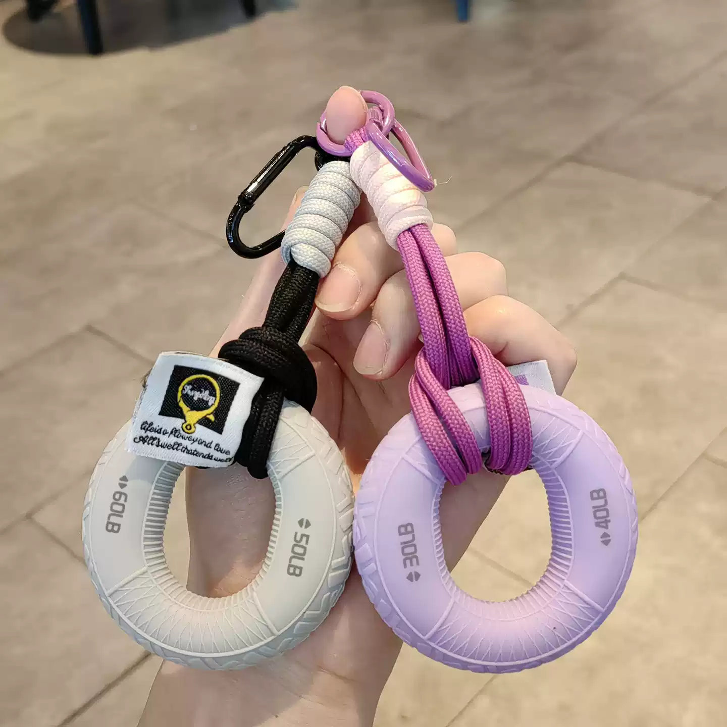 握力圈钥匙扣解压挂件简约diy