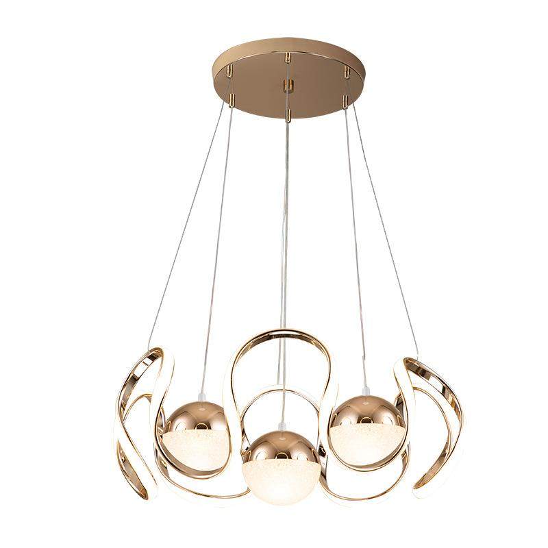 轻奢餐厅吊灯现代简约北欧艺术金色网红设计师调光餐桌饭厅卧室灯,家装灯饰光源,智能吊灯,淘宝优惠券,粉丝福利购,淘宝优惠卷