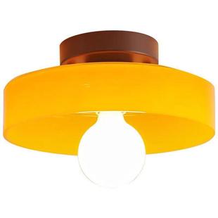 中古极简圆形玻璃吸顶灯日式 玄关灯北欧卧室衣帽间走廊阳台过道灯