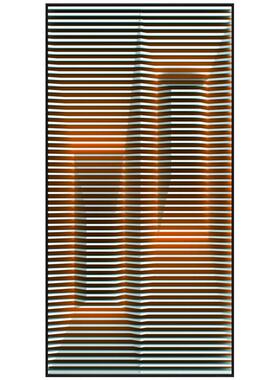 现代简约橙色线条几何玄关客厅装饰画巨幅走廊竖版壁画厂家