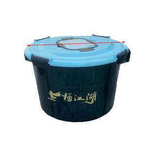 新款黑坑散开饵桶炮桶4件套开饵桶活鱼桶肩带多功能大号散炮盆