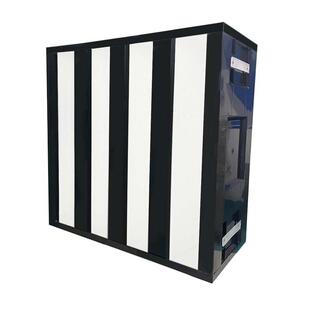 塑料框箱式V型空气过滤网W型大风量密褶式组合式亚高效过滤器滤芯