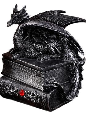 树脂工艺品D&D黑龙首饰盒摆件收纳装饰品送礼创创意摆件