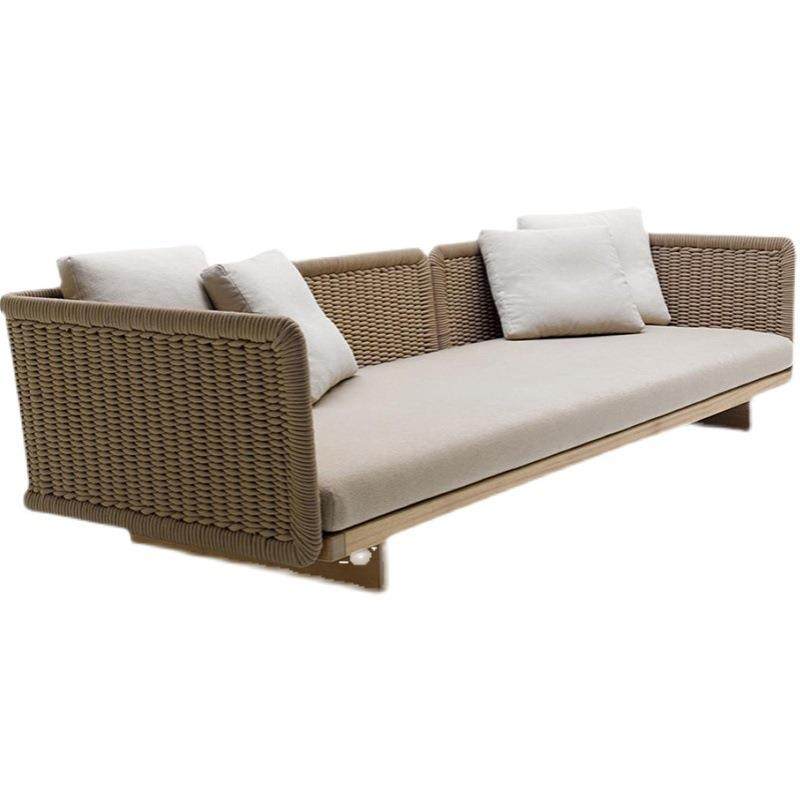 北欧户外休闲沙发防水防晒藤椅室外酒店庭院花园露台柚木藤编组合,住宅家具,户外沙发,淘宝优惠券,粉丝福利购,淘宝优惠卷