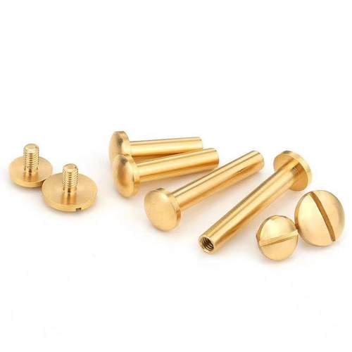 黄铜圆面一字皮带子子母钉工字铆钉皮带螺丝对锁子母螺丝子母铆钉