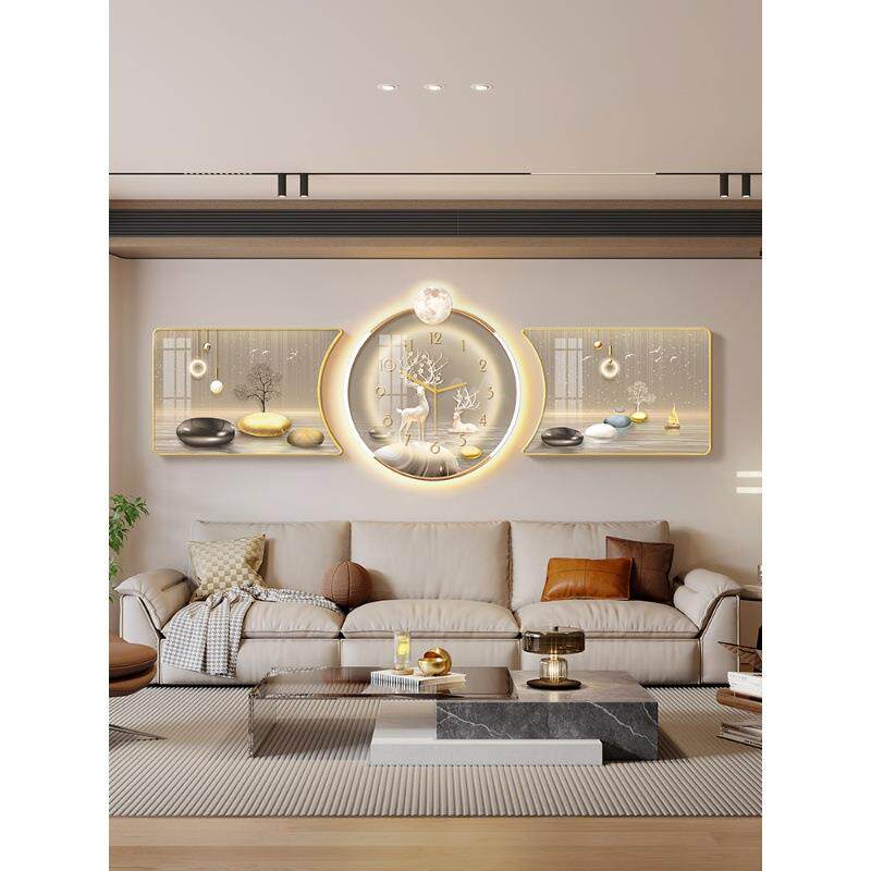 福鹿客厅装饰画轻奢高级感挂画2024新款高档大气沙发背景墙画壁画