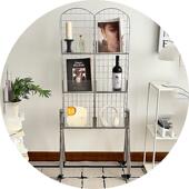 北欧风铁艺电镀置物架可自拼DIY框数客厅收纳展示厅书房陈列