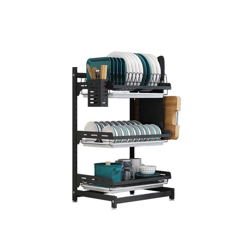 厨房不锈钢卡扣式多层碗碟收纳架壁挂落地台面免打孔沥水碗置物架,厨房/烹饪用具,抹布架/厨房清洁收纳架,淘宝优惠券,粉丝福利购,淘宝优惠卷
