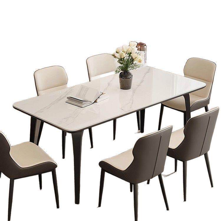 新款现代简约餐桌椅组合轻奢岩板家用小户型长方形大理石吃饭桌子,商业/办公家具,餐桌椅系列,淘宝优惠券,粉丝福利购,淘宝优惠卷