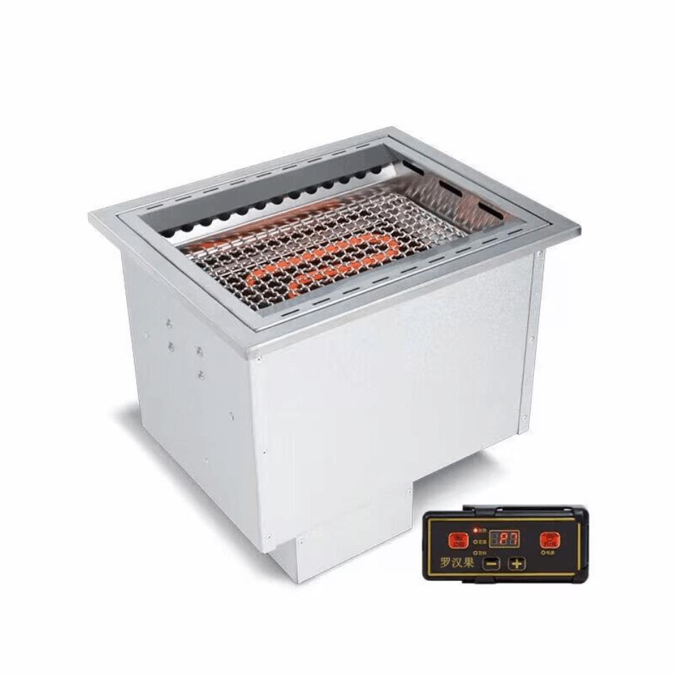 商用烤涮一体炉日式电烧烤炉方形无烟单人嵌入式电烤炉可做110v