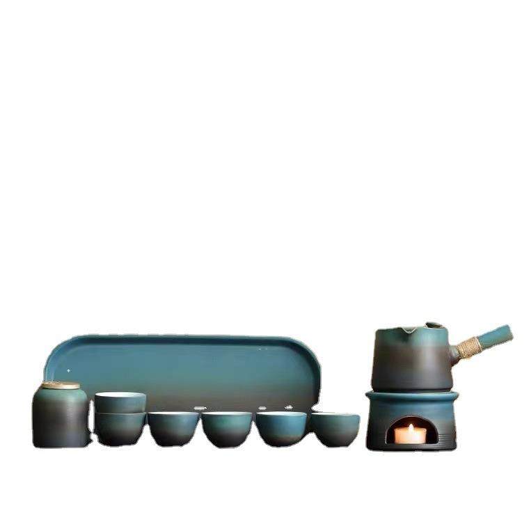 白瓷手绘茶具套装家用简约盖碗茶杯茶壶功夫茶具陶瓷泡茶碗