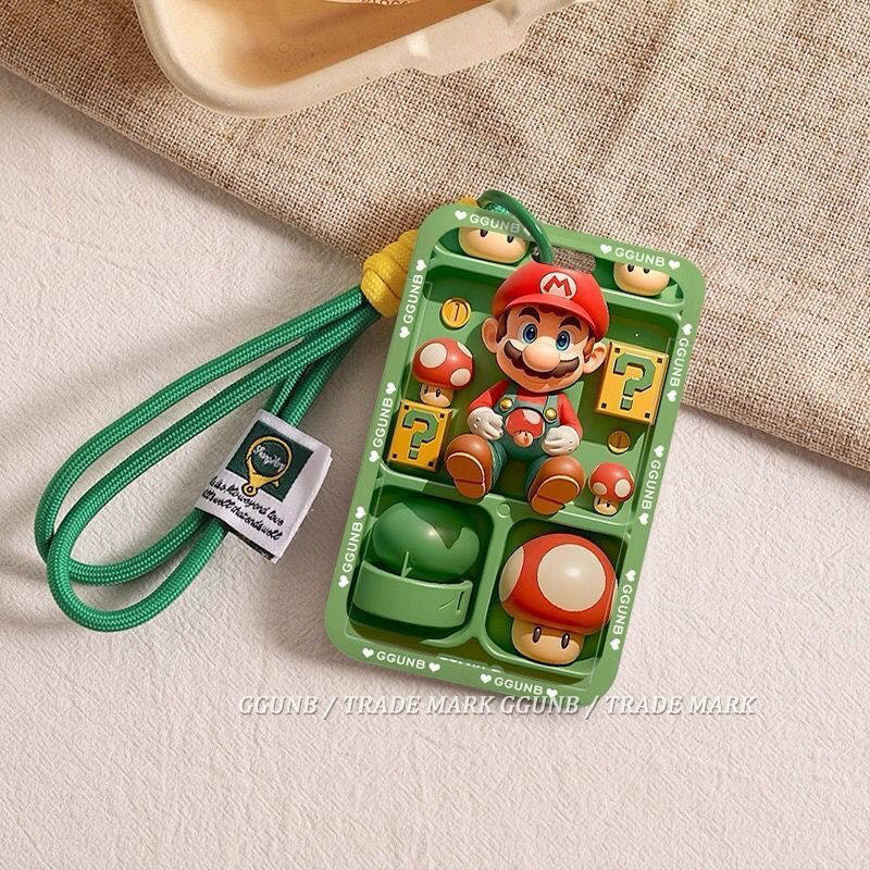 马里奥展柜NFC感应卡套学生滑盖卡套饭卡地铁电瓶车小区卡可定制