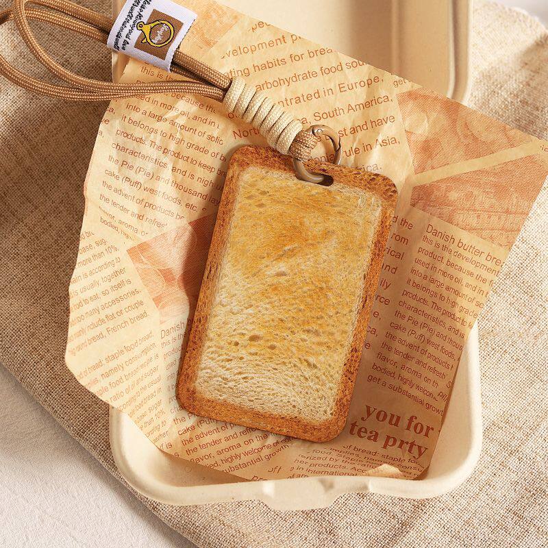 创意吐司学生饭卡公交卡套工作证件挂绳保护套9号小牛电车N可定制