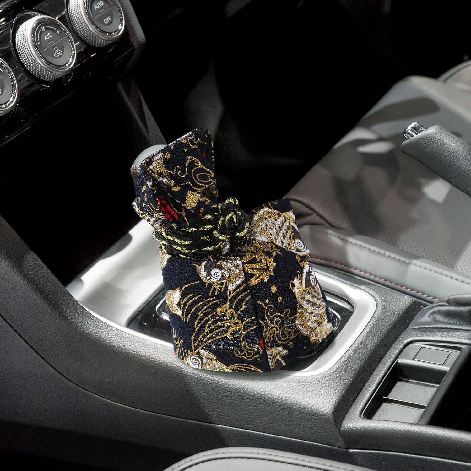 亚马逊热销JDM汽车和风排挡罩绑绳罩个性装饰防尘罩布料排挡杆