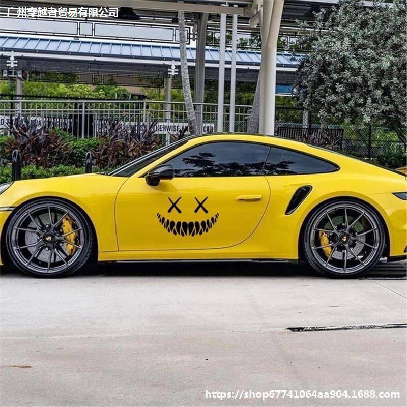 外贸恶魔笑脸汽车贴纸后挡风玻璃车门机盖个性车身装饰贴窗户贴纸