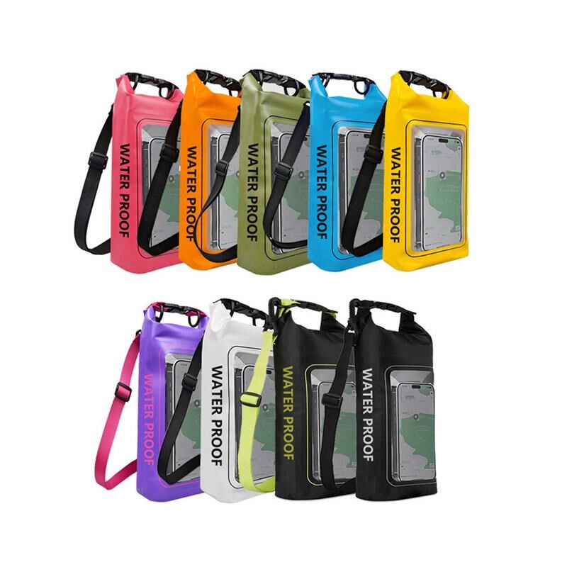 SUMMER BEACH 2L WATERPROOF BAG OUTDOOR CROSSBODY BAG 2-IN-1 MOBILE PHONE WATERPROOF BAG PVC SWIMMING RIVER RAFTING