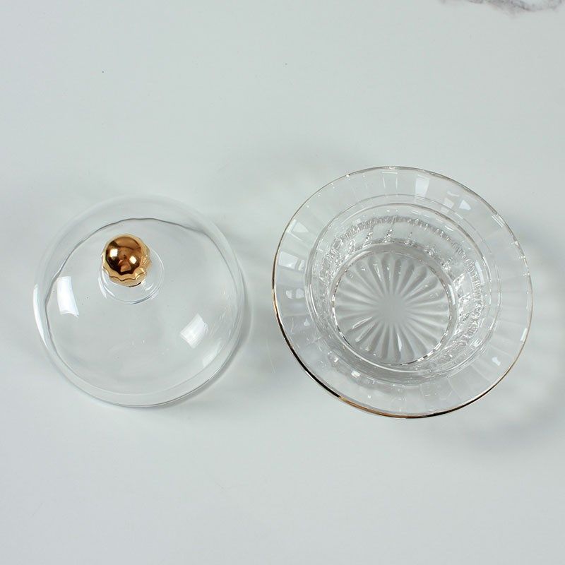 轻奢创意金边透明燕窝碗银耳盅玻璃带盖甜品碗样板间W装饰玻璃盖,餐饮具,碗,淘宝优惠券,粉丝福利购,淘宝优惠卷