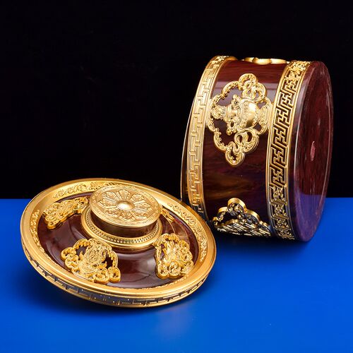 藏式糌粑盒c酸奶桶八吉祥不锈钢内胆糌粑桶糖果青稞盒客厅居家摆