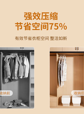 压缩袋挂式抽真空家用羽绒服压缩收纳袋衣物大P衣整理袋子收纳神