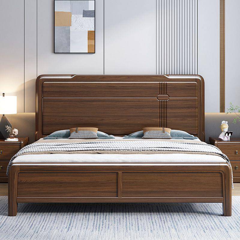 床全实木大床金丝檀木中式1.8米2m双人主卧床1.2米单人储物高箱床