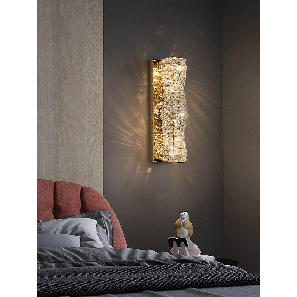 轻奢创意客厅电视背景墙灯楼梯过道网红款水晶壁灯走廊卧室床头灯