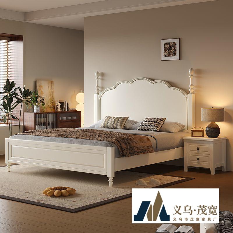 中古风实木床现代马赛法式1.8复古简约双人床主卧大床1.5美式