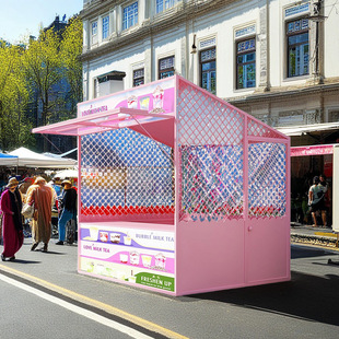 网红商业街摆摊帐篷促销 摊位夜市户外商场桌子移动货架展柜