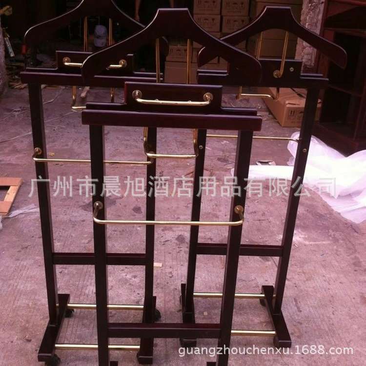 直销酒店客房衣帽架 可移动豪华落地衣帽架 家居实木衣帽架