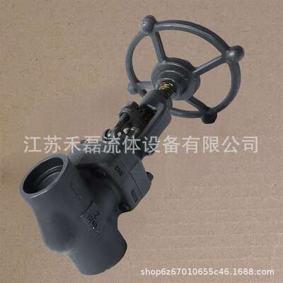 425度手轮截止阀DN25PN64高温高压不锈钢手轮承插焊接NPTF螺纹G1