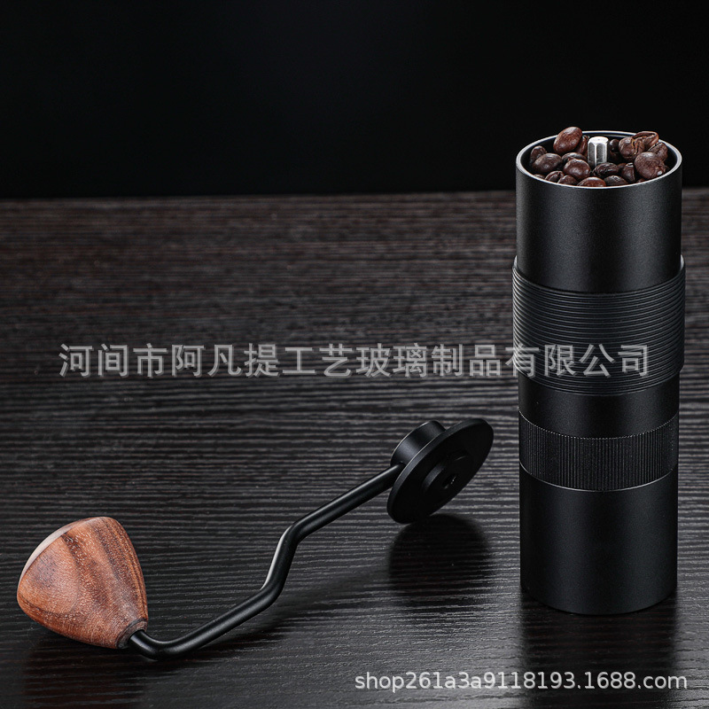 新款太空铝机身手摇咖啡机 可调粗细钢芯磨豆机精细研磨
