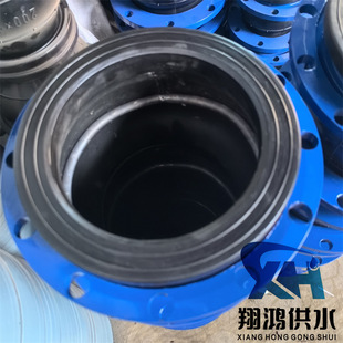 双球体橡胶软接头带增压环耐高压DN200加长型软连接膨胀节避震喉
