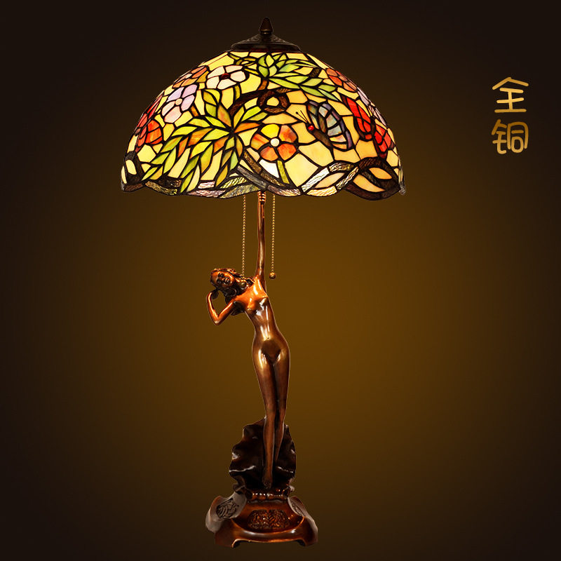复古帝凡尼全铜床头台灯