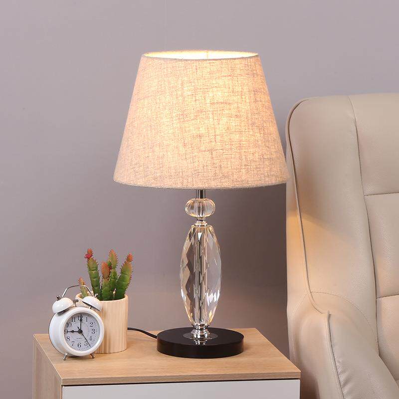 现代黑水晶床头灯台灯卧室床头客厅轻奢温馨浪漫结婚高级感创意