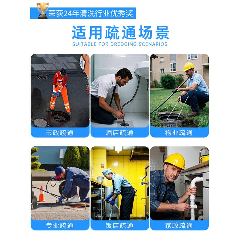 汽油柴油高压管道疏通机大流量泵专业下水管道清洗机老鼠头大功率