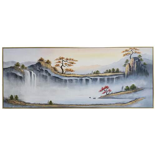 手工山水风景画现代抽象绘画艺术品新中式创意客厅沙发背景装饰画